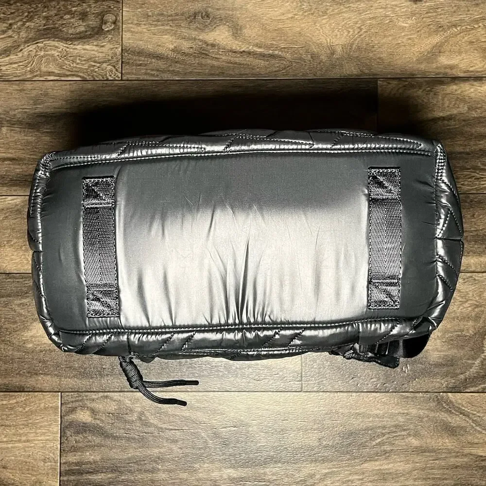 Gymshark Quilted Yoga Tote Bag Black 18L Adjustable Strap EUC